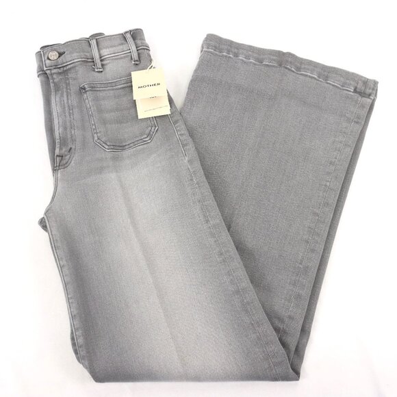 MOTHER Gray Flare Wide Leg Jeans - Picture 1 of 9
